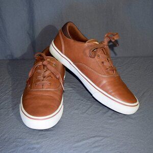 Levi's Men's Carmel Comfort Casual Brown Leather Sneakers Size 9.5